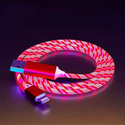 Lysende opladningskabel til iPhone - Hurtigt & LED-belyst Lightning-kabel - Carlevel - 
