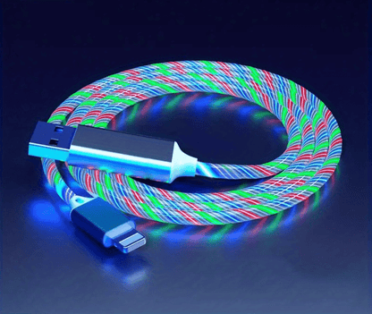Lysende opladningskabel til iPhone - Hurtigt & LED-belyst Lightning-kabel - Carlevel - 