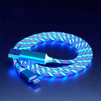 Lysende opladningskabel til iPhone - Hurtigt & LED-belyst Lightning-kabel - Carlevel - 