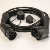 Ladekabel Type 1 til Type 2 3,7 kW 230 V 16A 1-faset Evconnect - Mode 3 ladekabel - produktbillede forfra | Evconnect