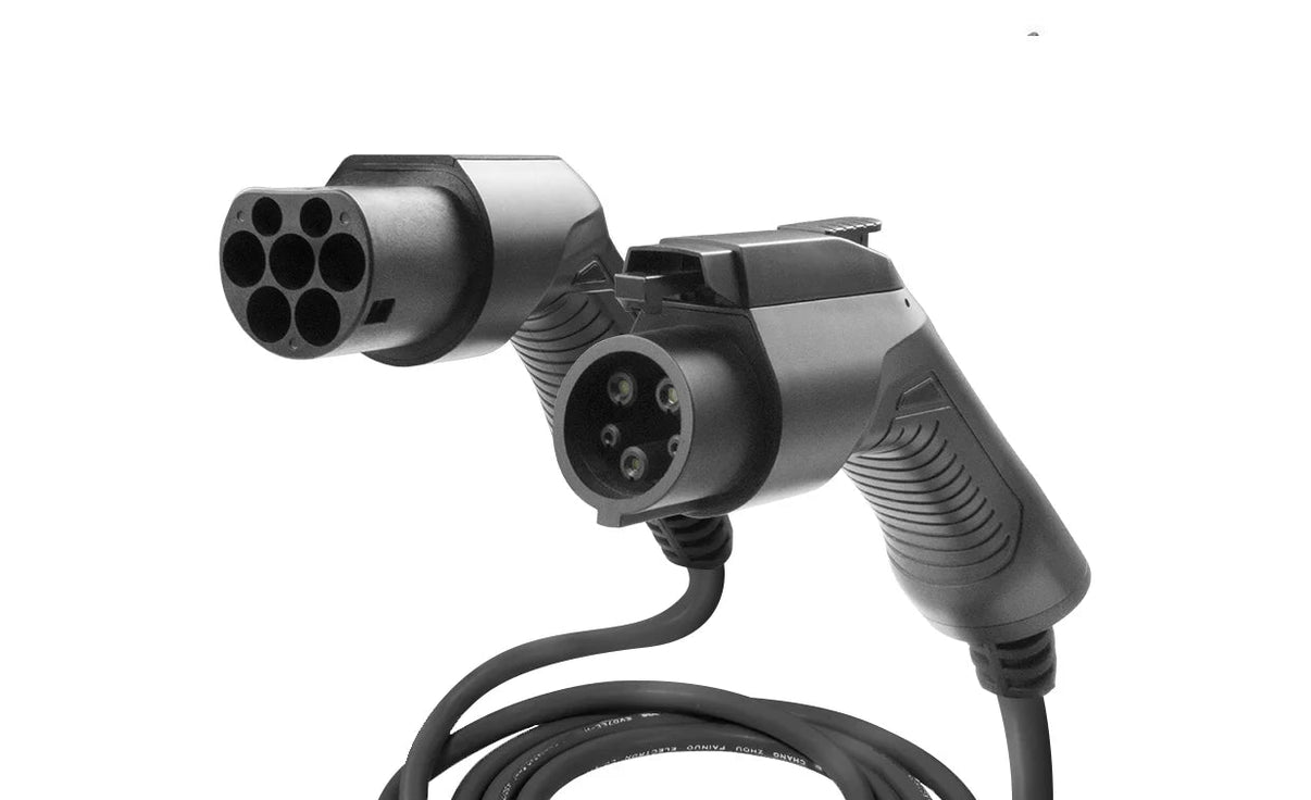 Ladekabel Type 1 til Type 2 3,7 kW 230 V 16A 1-faset Evconnect - Mode 3 ladekabel - i brug | Evconnect
