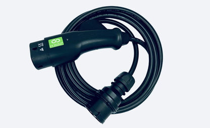 Ladekabel Type 2 3 - faset 400 V 6–16 A - Bærbar EV - oplader - Carlevel - Ladekabler til husholdningsstik (Mode 2)