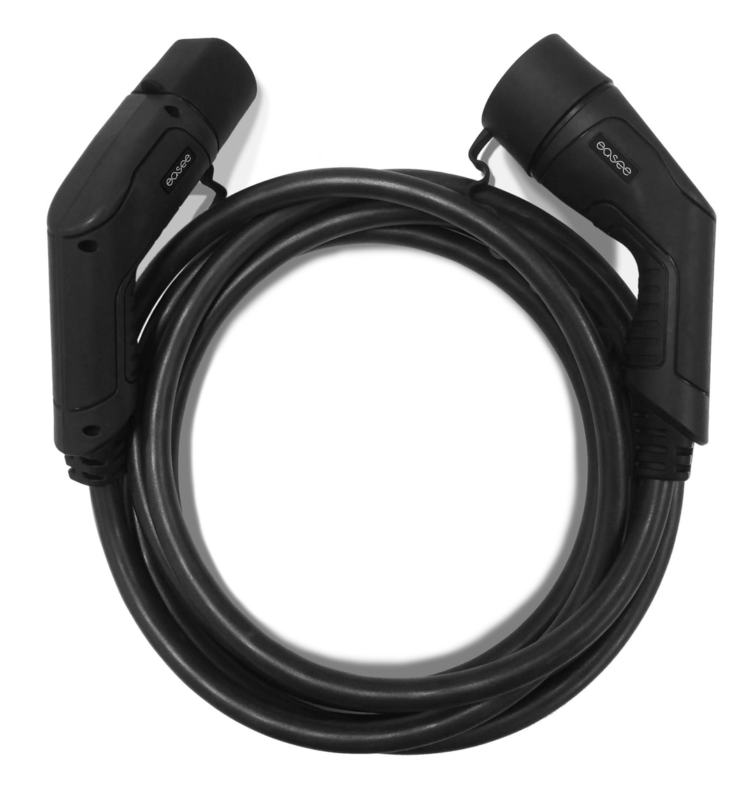 Ladekabel Type 2 32A 22kW – 7,5m premium kabel fra Easee - Carlevel - Ladekabler til ladepost/ladeboks (Mode 3)