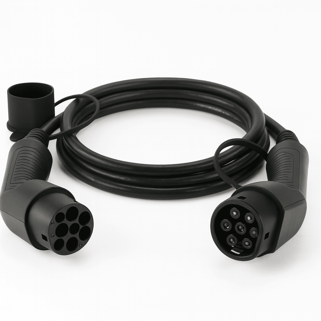 Ladekabel Type 2 til Type 2 22 kW 400 V 32A 3-faset Evconnect - produktbillede forfra | Evconnect