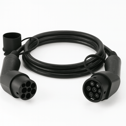 Ladekabel Type 2 til Type 2 22 kW 400 V 32A 3-faset Evconnect - produktbillede forfra | Evconnect