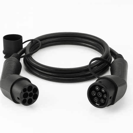 Ladekabel Type 2 til Type 2 22 kW 400 V 32A 3-faset Evconnect - produktbillede forfra | Evconnect
