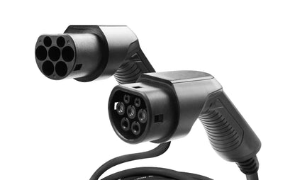 Ladekabel Type 2 til Type 2 22 kW 400 V 32A 3-faset Evconnect - produkt set fra siden | Evconnect