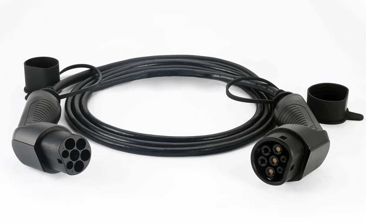 EVconnect Ladekabel Type 2 til Type 2 – 3,7 kW 230 V 16 A 1 - fase - Carlevel - Ladekabler til ladepost/ladeboks (Mode 3)