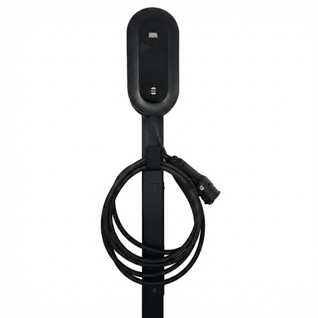 Laddstolpe S-Line Base till DEFA Power – 1-väg – Svart – Kabelhängare – produktbild framifrån | S-Line