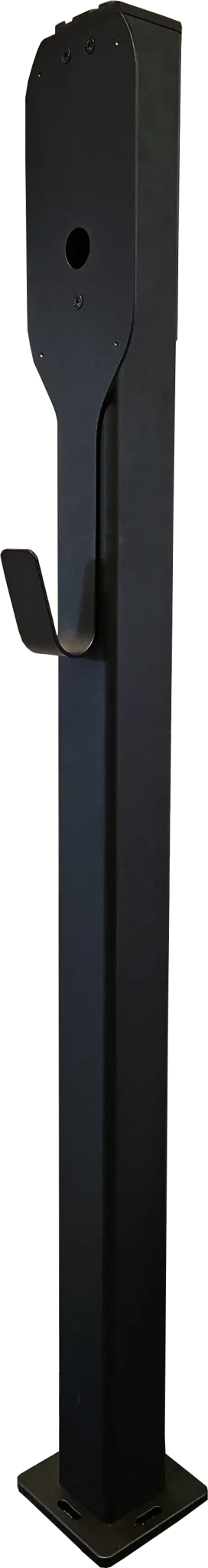 Laddstolpe S-Line Base till DEFA Power – 1-väg – Svart – Kabelhängare – produktvy från sidan | S-Line