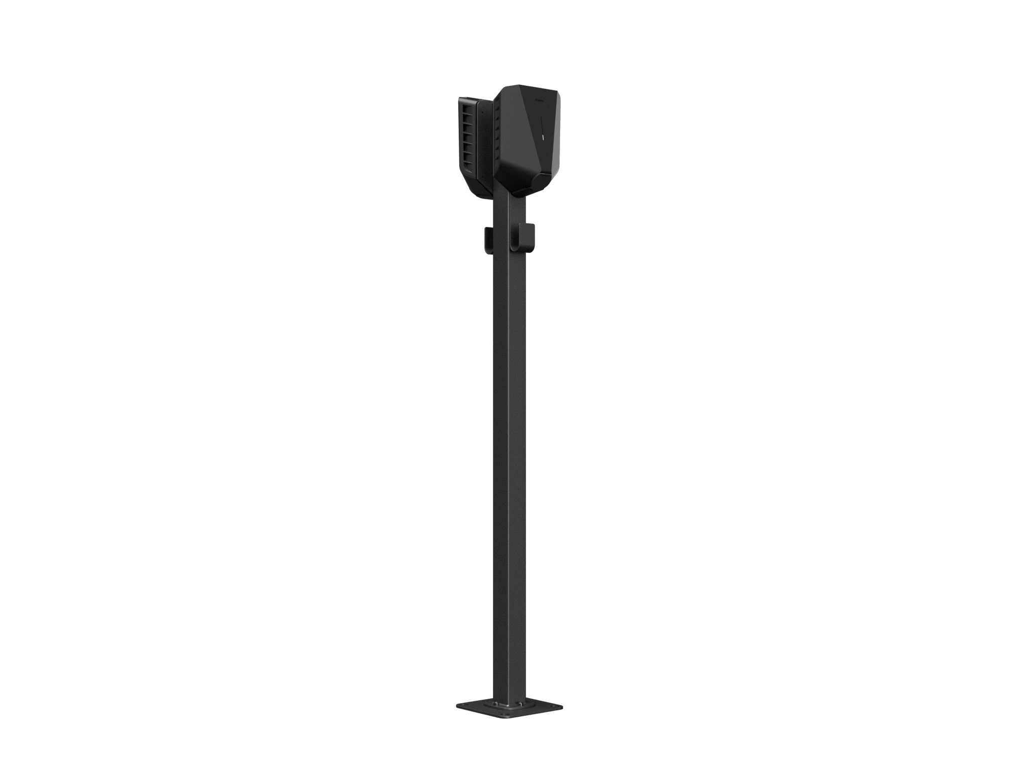 Ladestolpe S-Line Base til Easee - 2-vejs - Sort - Kabelophæng - 25 mm² - nærbillede detaljer | S-Line