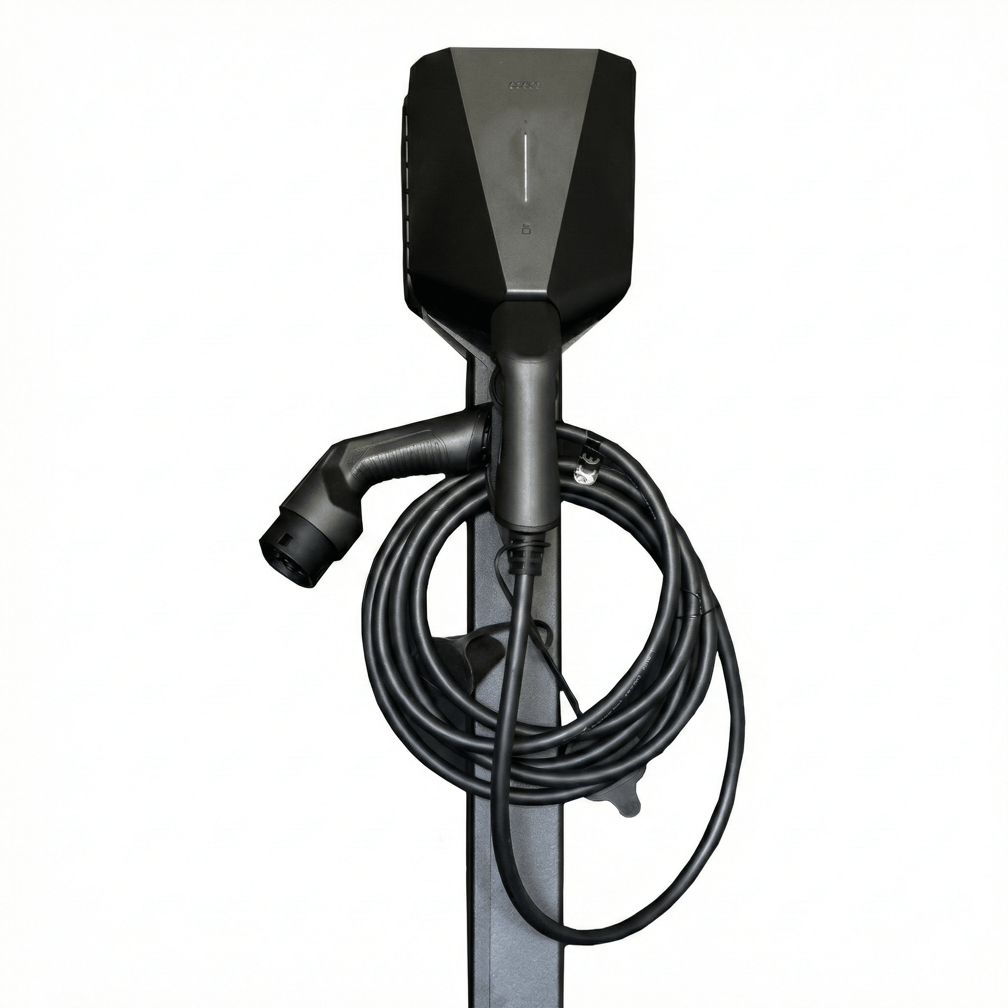 Ladestolpe S-Line Base til Easee - 2-vejs - Sort - Kabelophæng - 25 mm² - produktbillede forfra | S-Line