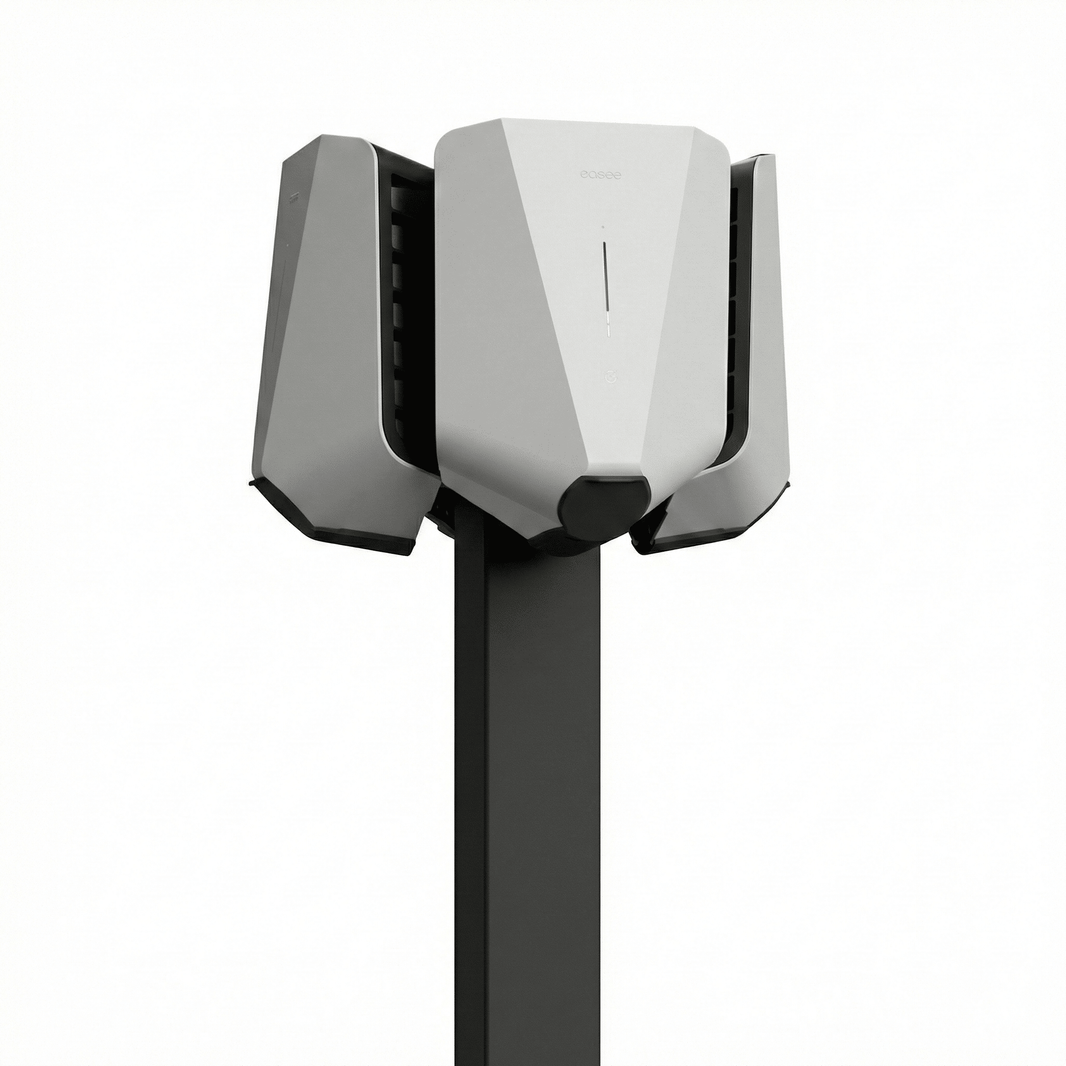 Ladestolpe Easee Base 4 - vej - Sort - Power Rail - Kabelophæng - 1500 mm - Carlevel - Ladeposter til ladeboks