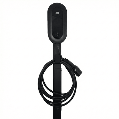 Ladestolpe S-Line Base til DEFA Power - 1-vejs - Sort - Kabelophæng - produktbillede forfra | S-Line