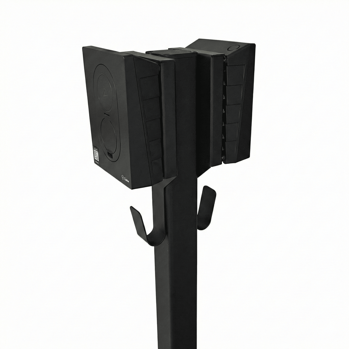 Ladestolpe S-Line Base til Zaptec Go - 2-vejs - Sort - Kabelophæng - 25 mm² - produktbillede forfra | S-Line