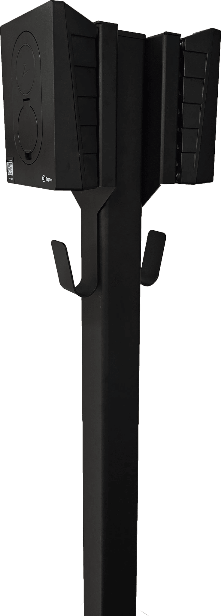 Ladestolpe S-Line Base til Zaptec Go - 2-vejs - Sort - Kabelophæng - 25 mm² - i brug | S-Line