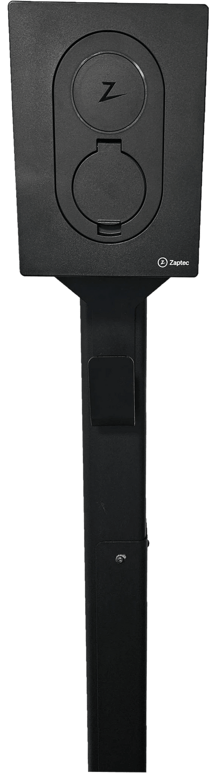 Ladestolpe Zaptec Go 1-vejs S-Line Base - sort - 25 mm² - nærbillede detaljer | S-Line