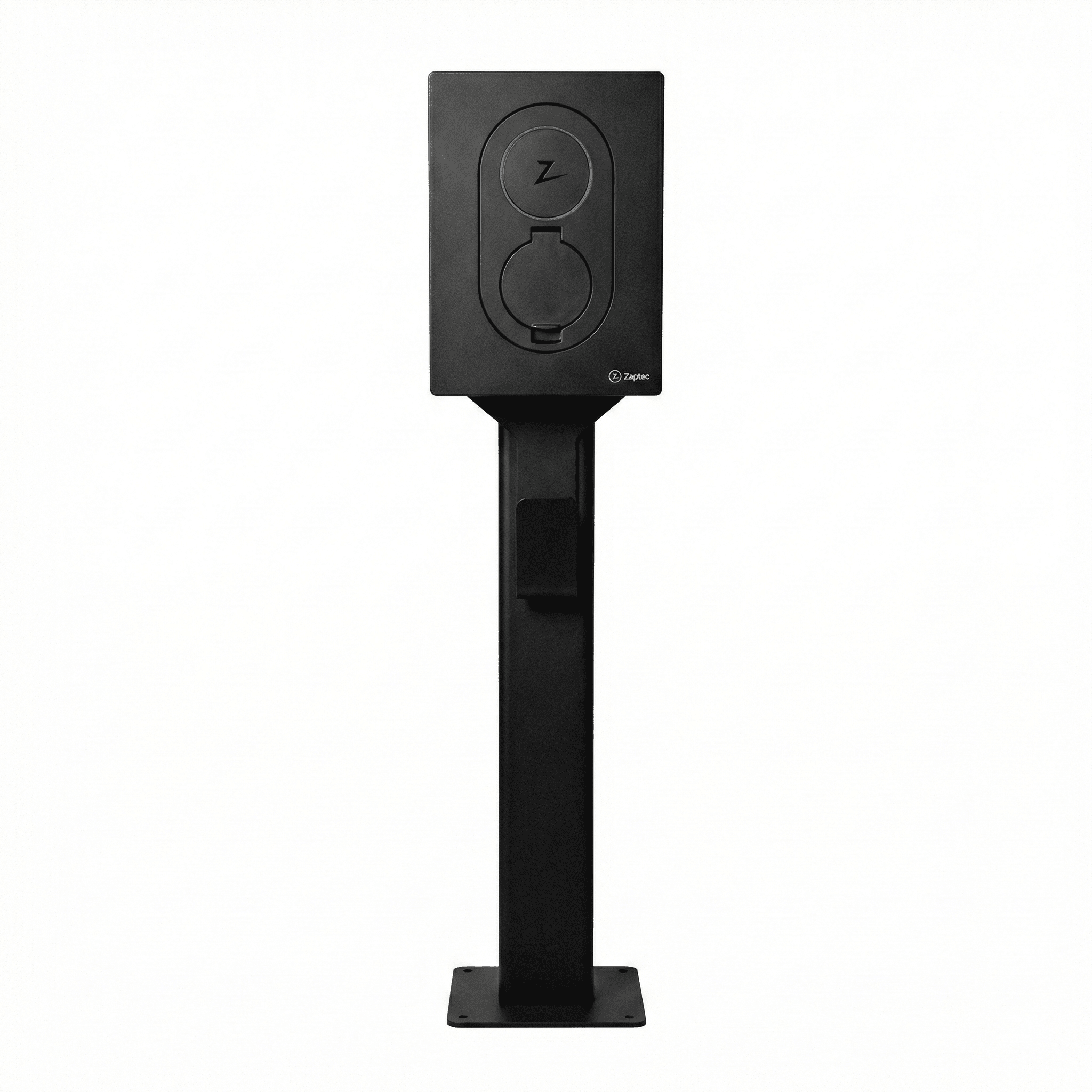 Ladestolpe Zaptec Go 1-vejs S-Line Base - sort - 25 mm² - produktbillede forfra | S-Line