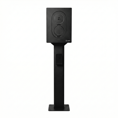 Ladestolpe Zaptec Go 1-vejs S-Line Base - sort - 25 mm² - produktbillede forfra | S-Line