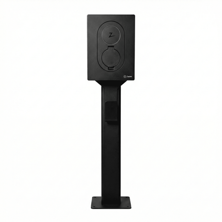 Ladestolpe Zaptec Go 1-vejs S-Line Base - sort - 25 mm² - produktbillede forfra | S-Line