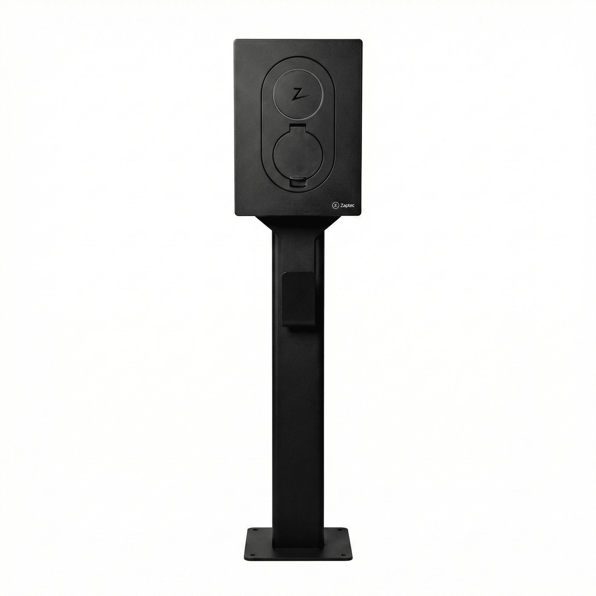 Ladestolpe Zaptec Go 1-vejs S-Line Base - sort - 25 mm² - produktbillede forfra | S-Line