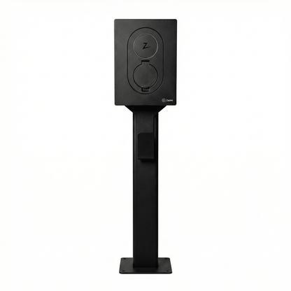 Ladestolpe Zaptec Go 1-vejs S-Line Base - sort - 25 mm² - produktbillede forfra | S-Line