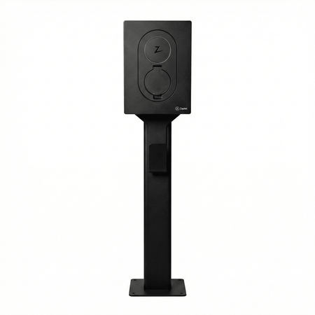 Ladestolpe Zaptec Go 1-vejs S-Line Base - sort - 25 mm² - produktbillede forfra | S-Line