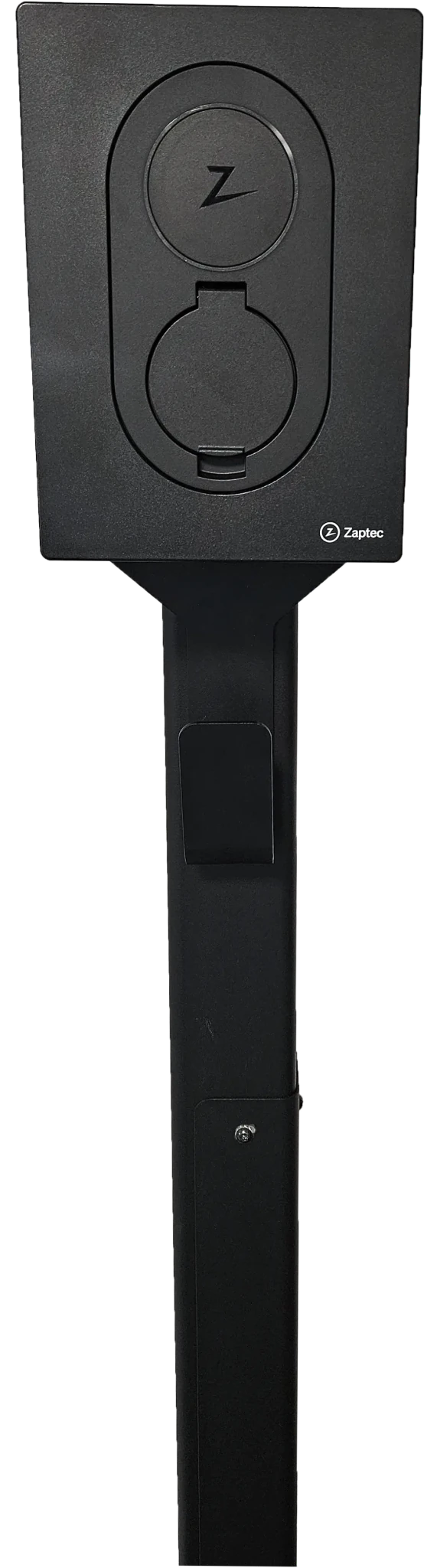 Ladestolpe Zaptec Go 1-vejs S-Line Base - sort - 25 mm² - nærbillede detaljer | S-Line