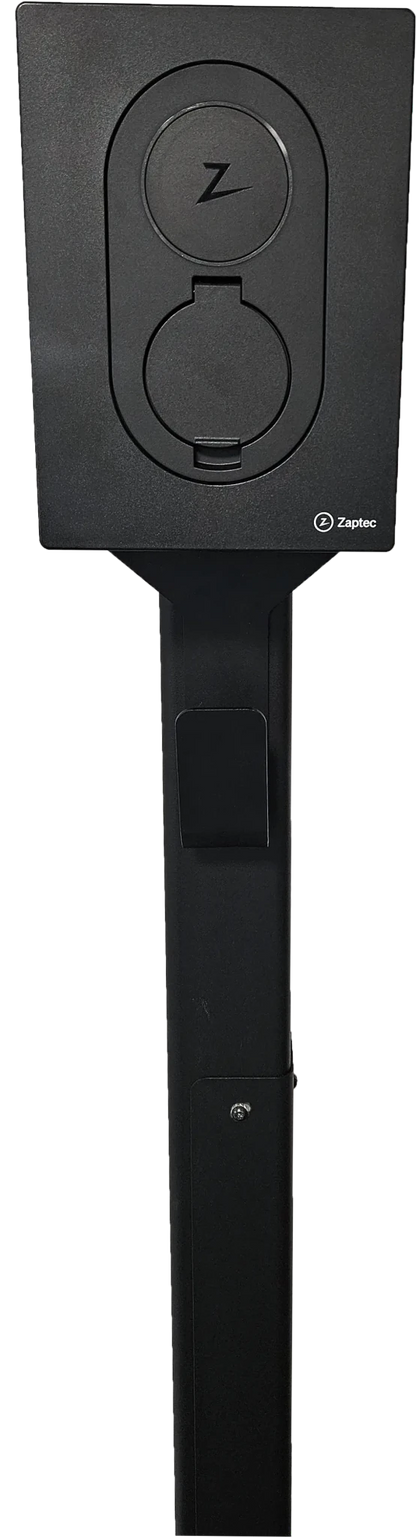 Ladestolpe Zaptec Go 1-vejs S-Line Base - sort - 25 mm² - nærbillede detaljer | S-Line