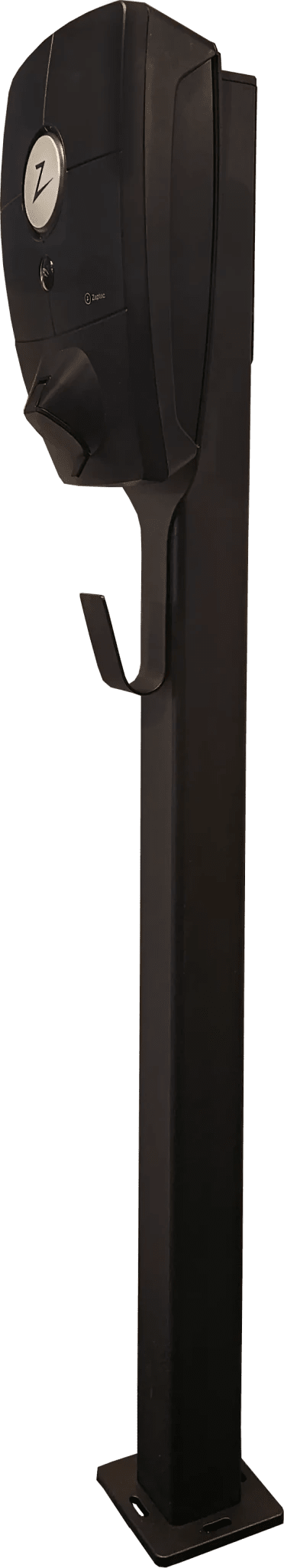 Ladestolpe Zaptec Pro 1-vejs S-Line Base - sort - 25 mm² - produkt set fra siden | S-Line