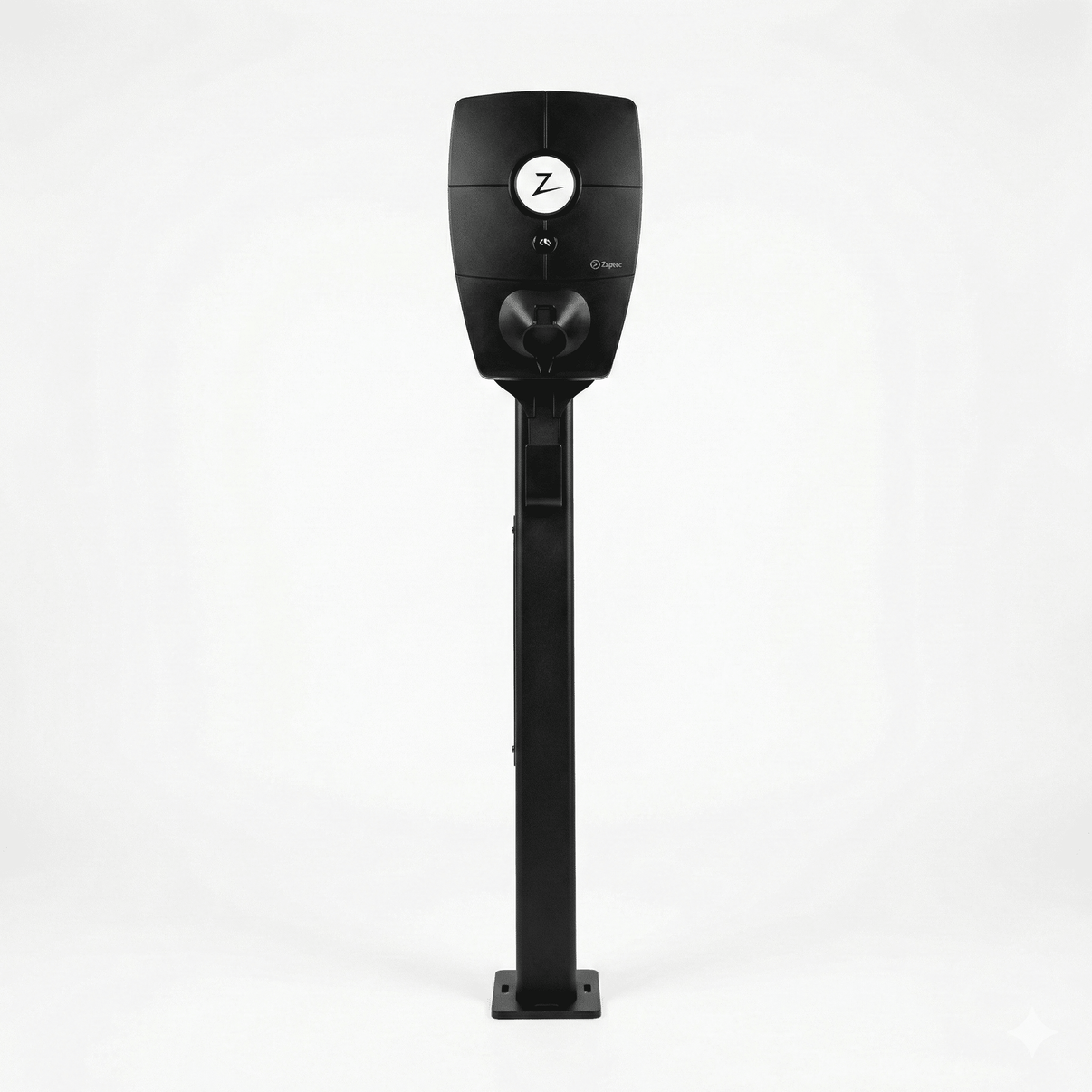Ladestolpe Zaptec Pro 1-vejs S-Line Base - sort - 25 mm² - produktbillede forfra | S-Line