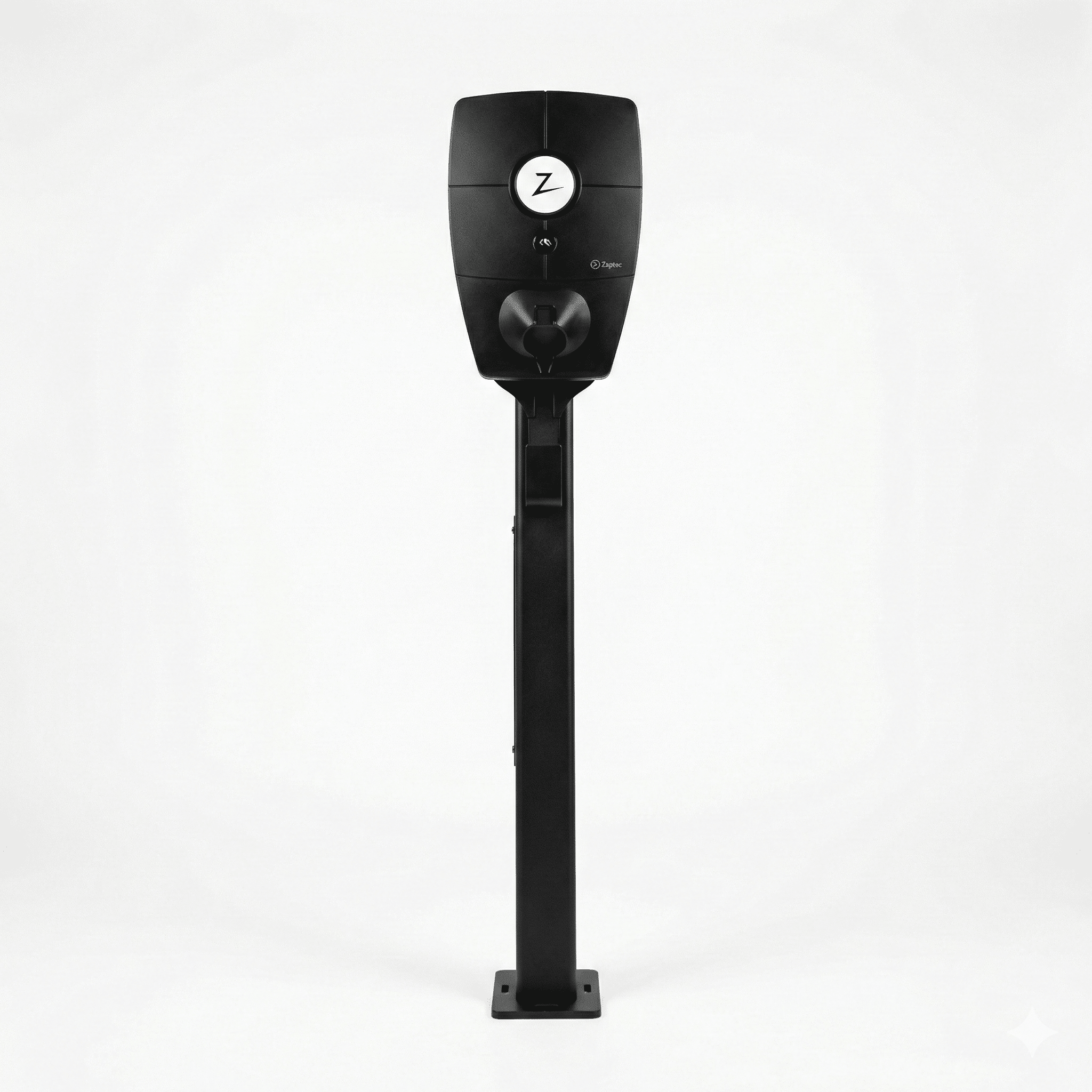Ladestolpe Zaptec Pro 1-vejs S-Line Base - sort - 25 mm² - produktbillede forfra | S-Line
