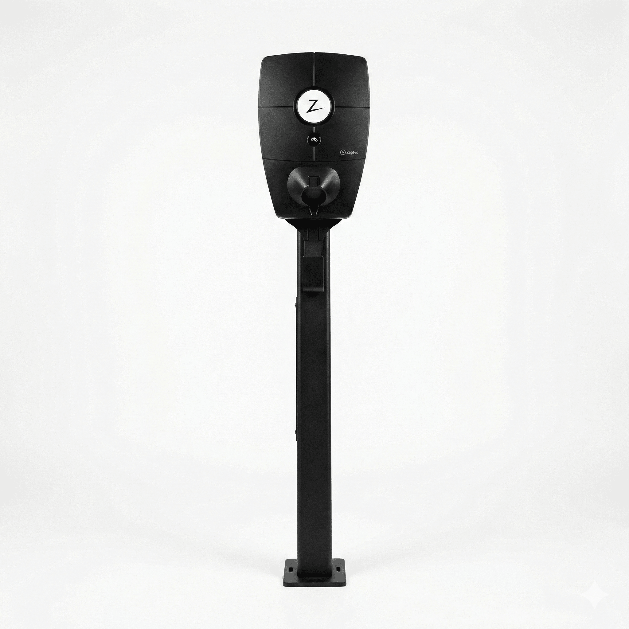 Ladestolpe Zaptec Pro 1-vejs S-Line Base - sort - 25 mm² - produktbillede forfra | S-Line