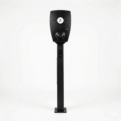 Ladestolpe Zaptec Pro 1-vejs S-Line Base - sort - 25 mm² - produktbillede forfra | S-Line
