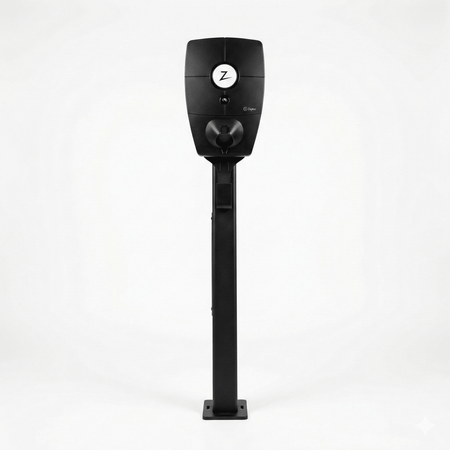 Ladestolpe Zaptec Pro 1-vejs S-Line Base - sort - 25 mm² - produktbillede forfra | S-Line