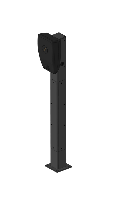 Ladestolpe Zaptec Pro 120 1-4-vejs S-Line Base – RAL 9005 – 25 mm² – nærbillede detaljer | S-Line