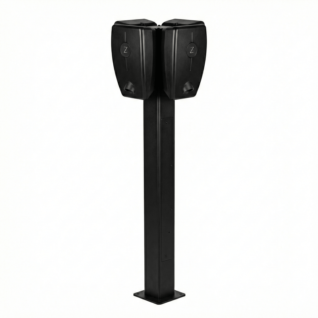 Ladestolpe Zaptec Pro 120 1-4-vejs S-Line Base – RAL 9005 – 25 mm² – produktbillede forfra | S-Line