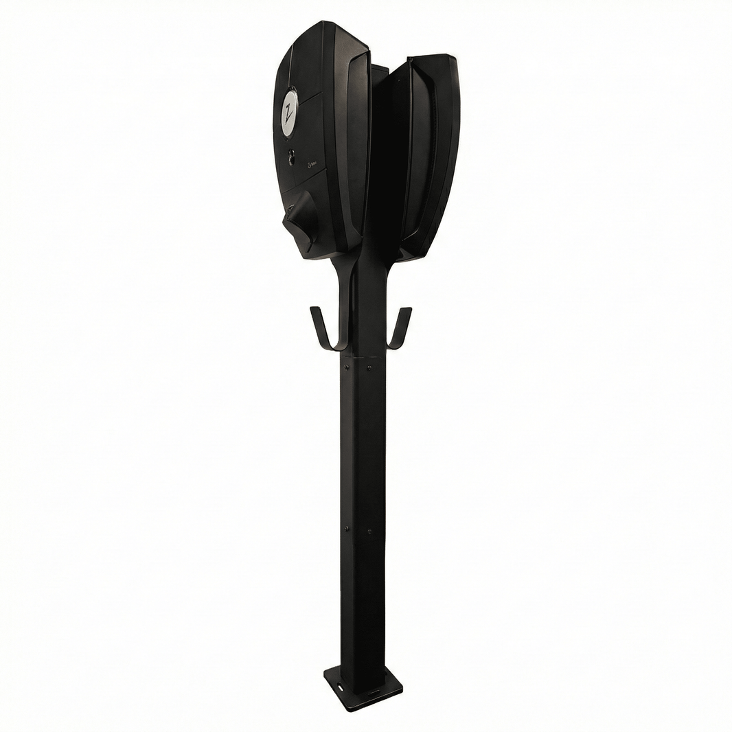 Ladestolpe Zaptec Pro 2-vejs S-Line Base - sort - 25 mm² - produktbillede forfra | S-Line