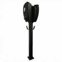 Ladestolpe Zaptec Pro 2-vejs S-Line Base - sort - 25 mm² - produktbillede forfra | S-Line