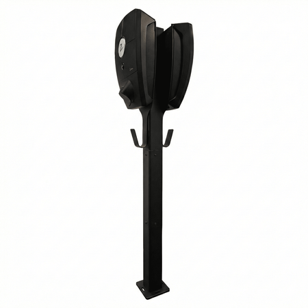 Ladestolpe Zaptec Pro 2-vejs S-Line Base - sort - 25 mm² - produktbillede forfra | S-Line