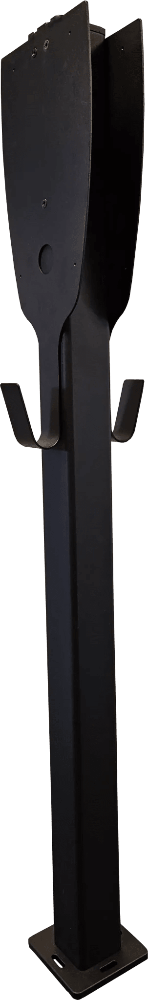 Ladestolpe Zaptec Pro 2-vejs S-Line Base - sort - 25 mm² - produkt set fra siden | S-Line