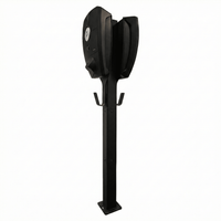 Ladestolpe Zaptec Pro 2-vejs S-Line Base - sort - 25 mm² - produktbillede forfra | S-Line