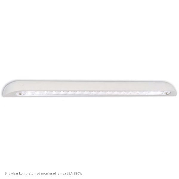 Lampekant 380mm – Vinkel – Hvid – produktbillede forfra | LEA