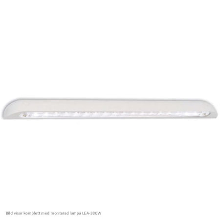 Lampekant 380mm – Vinkel – Hvid – produktbillede forfra | LEA