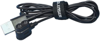 Ledlenser magnetisk ladekabel iH/MH-serien sort lynlås - hætte - forfra produktbillede | LED LINSER