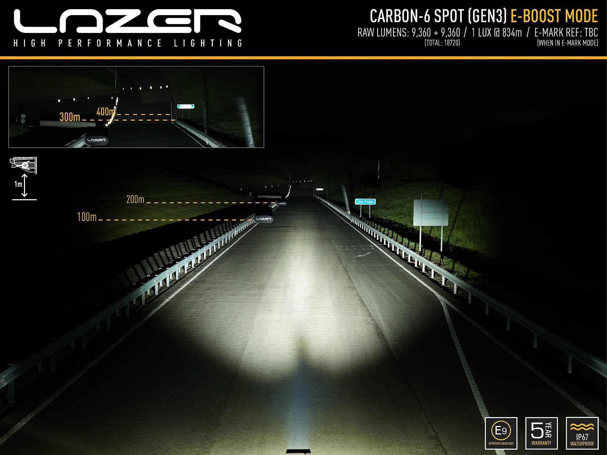 Lazer Carbon – 6 Spot Gen3 – produkt set fra siden | Laser