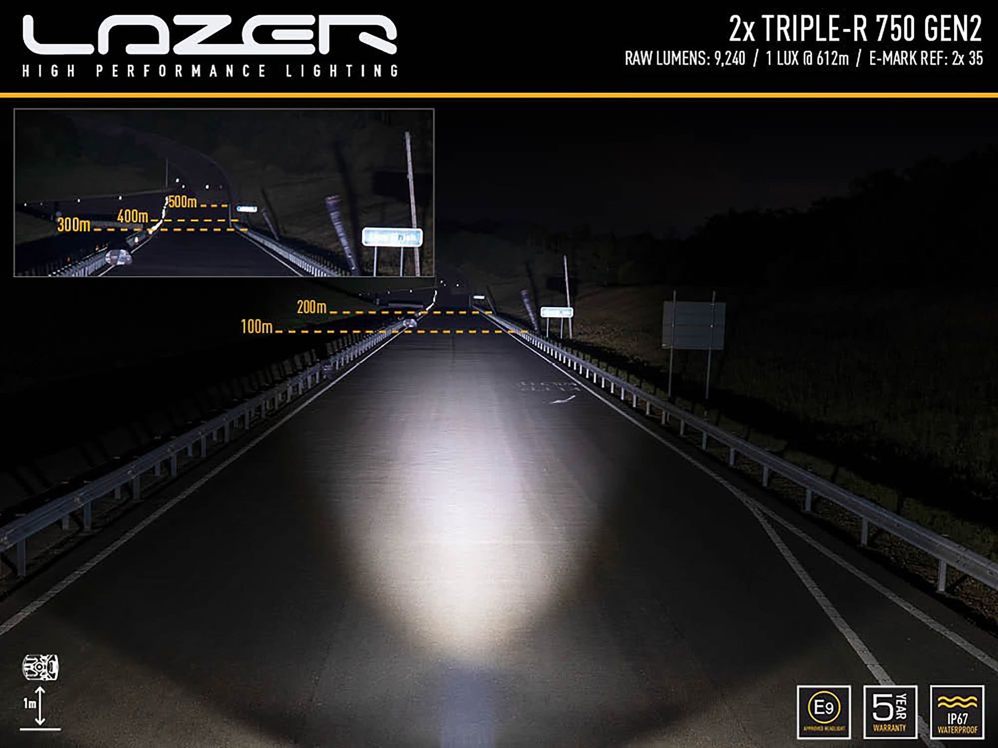 Lazer Led Ramp Kit Land Rover Def 2020+ 2x Triple – R 750 Elite – Tilbehør og dele | Laser