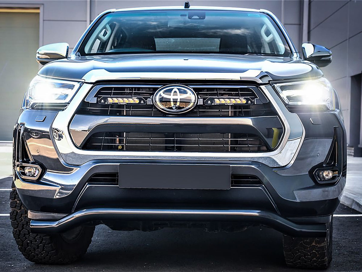 Lazer Led rampesæt Toyota Hilux 2021+ 2x Linear 6 Std - produktbillede forfra | Laser