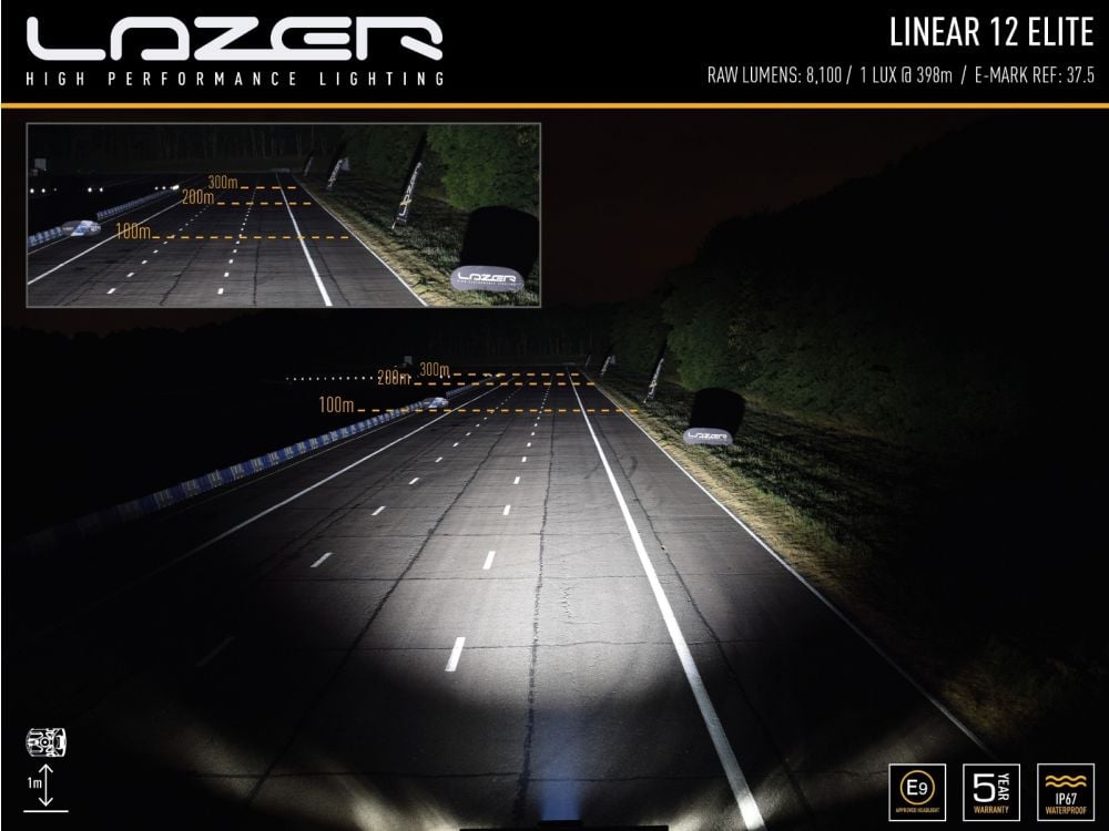 Lazer Linear – 12 Elite led – rampe – 382mm – i brug | Laser