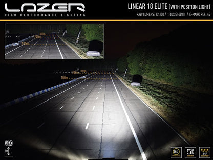 Lazer Linear – 18 Elite led – rampe – Positionslys – 532 mm – produkt set fra siden | Laser